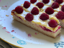 Gâteau aux framboises petits suisses