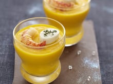 Crémeux de potiron aux écrevisses et Apérivrais aux Olives