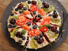 Pizza pastèque aux fruits