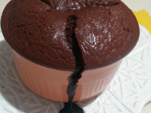Soufflé au chocolat noir