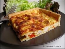 Quiche poulet et poivrons, saveur colombo