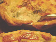 Petites cocottes feuilletées au saumon et à l'aneth