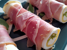 Roulé de jambon au fromage de chèvre frais