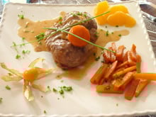 Osso bucco orange aux carottes glacée miel de safran