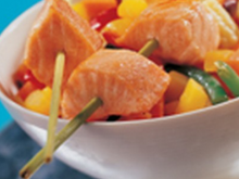 Brochettes de truite à la citronnelle