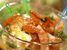 Tapas de gambas marinées