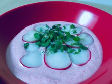 Velouté de fanes de radis