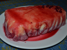 Bûche glacée groseilles et citron