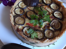 Quiche à l'aubergine et au chèvre