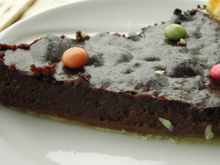 Tarte au chocolat et aux smarties