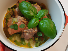 Cocotte d'agneau au basilic