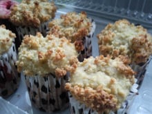 Muffins à la rhubarbe au lait végétal