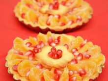 Tartelettes aux clémentines et grains de grenade