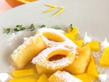 Raviole d'agrumes et churros au carvi