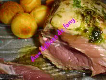 Rumsteack d'agneau presto au beurre d'ail de Lomagne