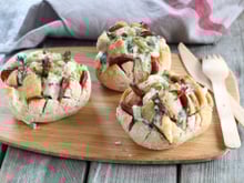 Mini-pains hérisson à la Fourme d'Ambert