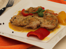 Escalopes de veau aux poivrons