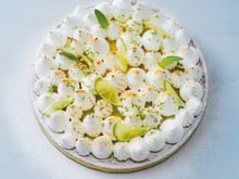 Tarte au citron meringuée sur pâte maison aux amandes