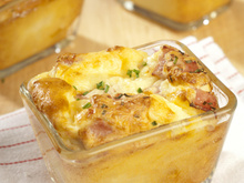 Clafoutis fondant au jambon et à l'emmental