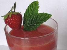 Smoothie fraise pastèque et melon