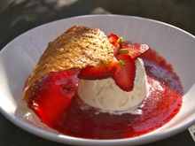 Délice glacé aux fraises