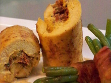 Ballottine de suprême de volaille aux épices