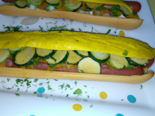 Hot dog original de courgettes