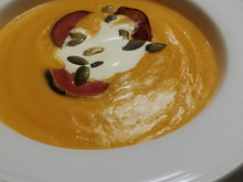 Velouté de potiron au chèvre