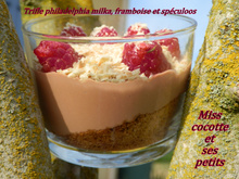 Trifle au philadelphia milka, framboises et spéculoos