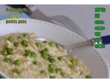Risotto au roquefort et petits pois