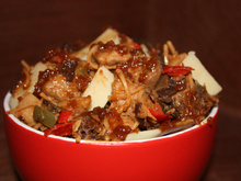 Sauté de porc caramélisé façon Pad Thai