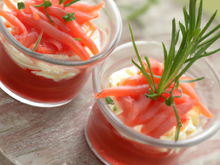 Verrines de filets de rougets