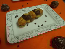 L'éclair 'Zébré Choco-Orange'