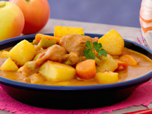 Curry de porc au cidre et aux pommes reinettes