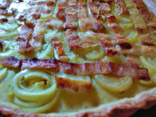 Tarte poireaux lardons Reblochon