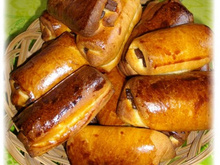 Pains briochés au chocolat