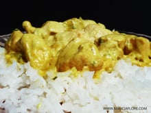 Poulet au curry et lait de coco