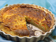 Quiche au surimi et carottes au cumin