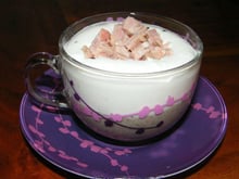 Cappuccino de petits champignons de Paris