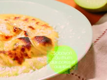 Sabayon au rhum, aux poires et aux kiwis