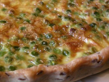Tarte aux petits pois et cacahuètes