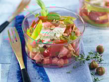 Salade fraîcheur de tomate et pastèque, Caprice des Anges
