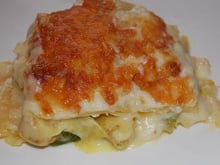 Lasagne aux poireaux et poulet