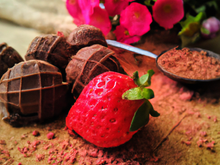 Truffe fraise chocolat