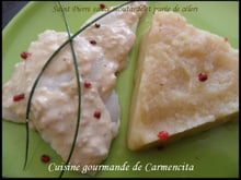 Saint pierre à la sauce moutarde et purée de cèleri rave