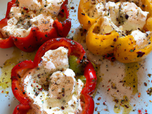 Trilogie de poivrons au chèvre