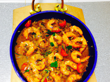 Poêlée exotique aux crevettes