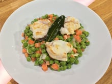 Lotte aux petits pois façon jardinière