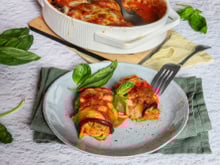 Roulades d'aubergines farcies aux spaghettis