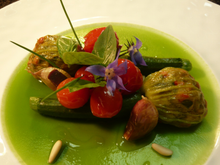 Mini légumes à la vapeur de sariette